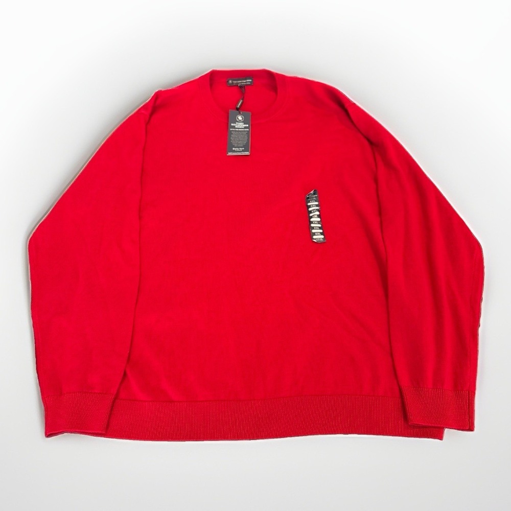 Hart Schaffner Marx Red Extra Fine Merino Wool Crew Neck Sweater XXL NWT